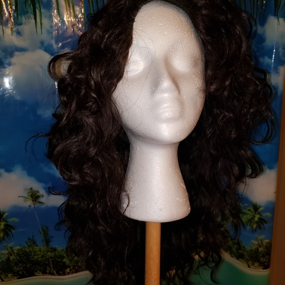 DARK BROWN WAVY WIG, NEW - Picture 5 of 7
